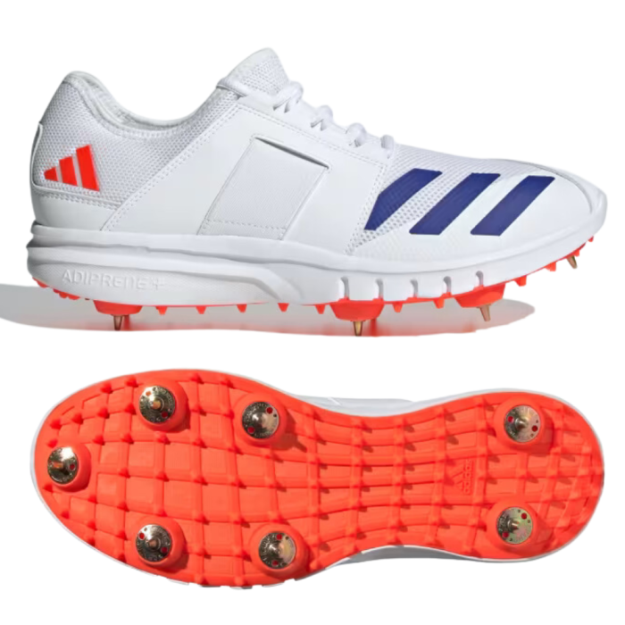 2024 ADIDAS HOWZAT SPIKE 20 CRICKET SHOES WHITE BLUE RED