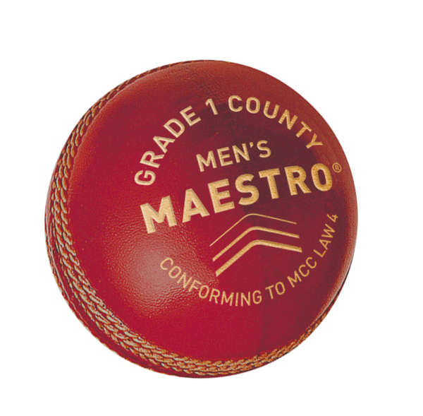 MAESTRO GRADE 1 COUNTY - MENS CRICKET BALL RED