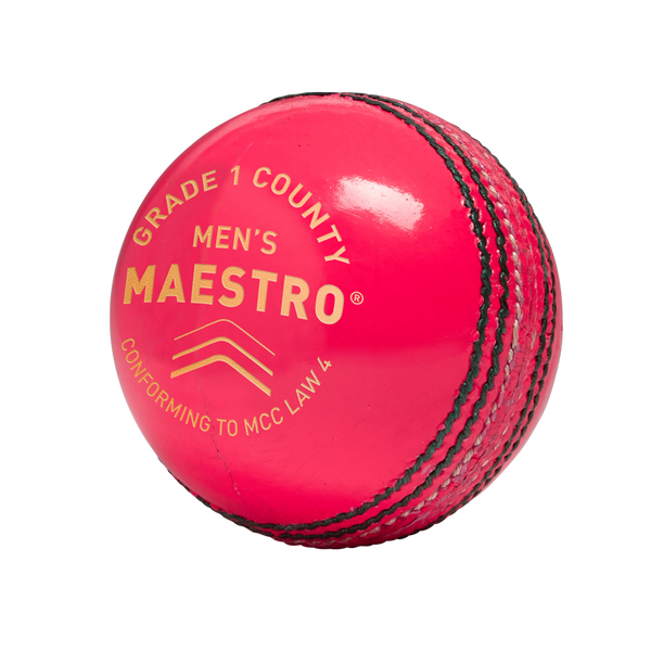 MAESTRO GRADE 1 COUNTY - MENS CRICKET BALL PINK